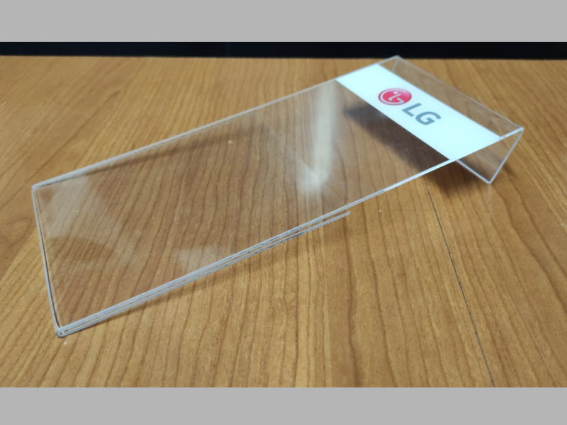 porta folletos de acrílico