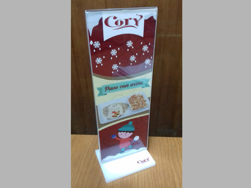 porta folletos de acrílico