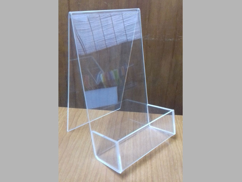 porta folletos de acrílico